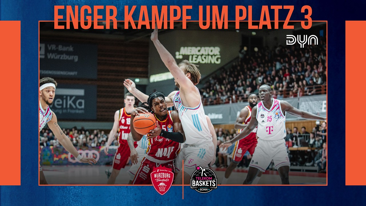 Highlights: Fitness First W&uuml;rzburg Baskets - Telekom Baskets Bonn | easyCredit BBL | Dyn Basketball