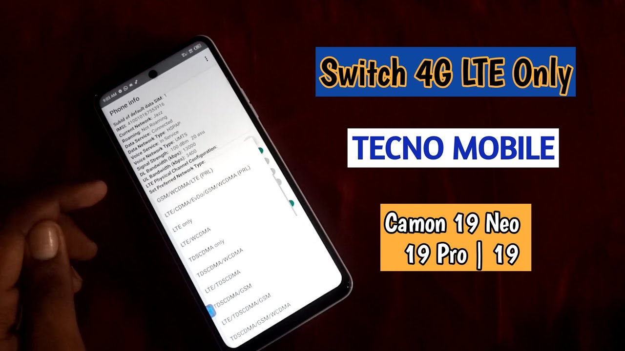 Tecno Camon 19 Neo 4G only mode | Tecno mobile 4G only mode | LTE only Tecno Camon 19 neo | 19 pro