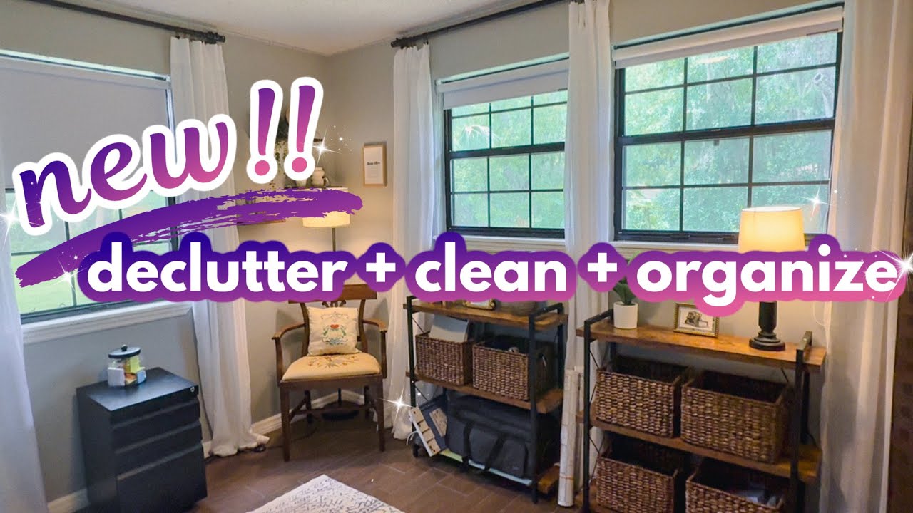NEW!! ✨ DECLUTTER + ORGANIZE + DEEP CLEAN \\ home office