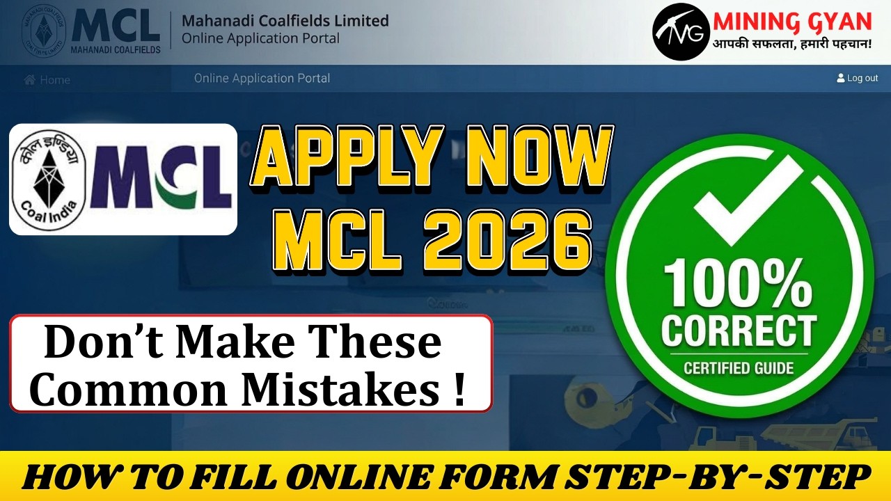 MCL Recruitment 2026: How to Fill Online Form Step-by-Step | Mining Sirdar & Overman Vacancy