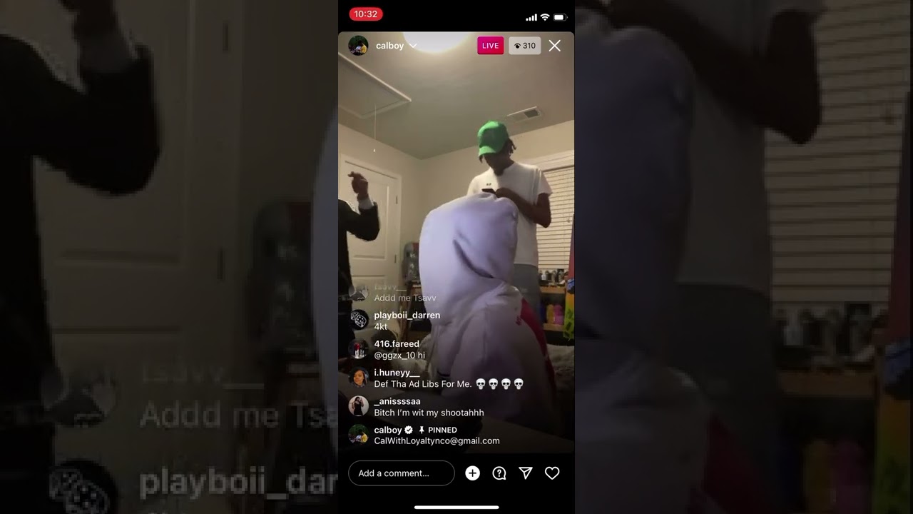 Calboy Instagram live