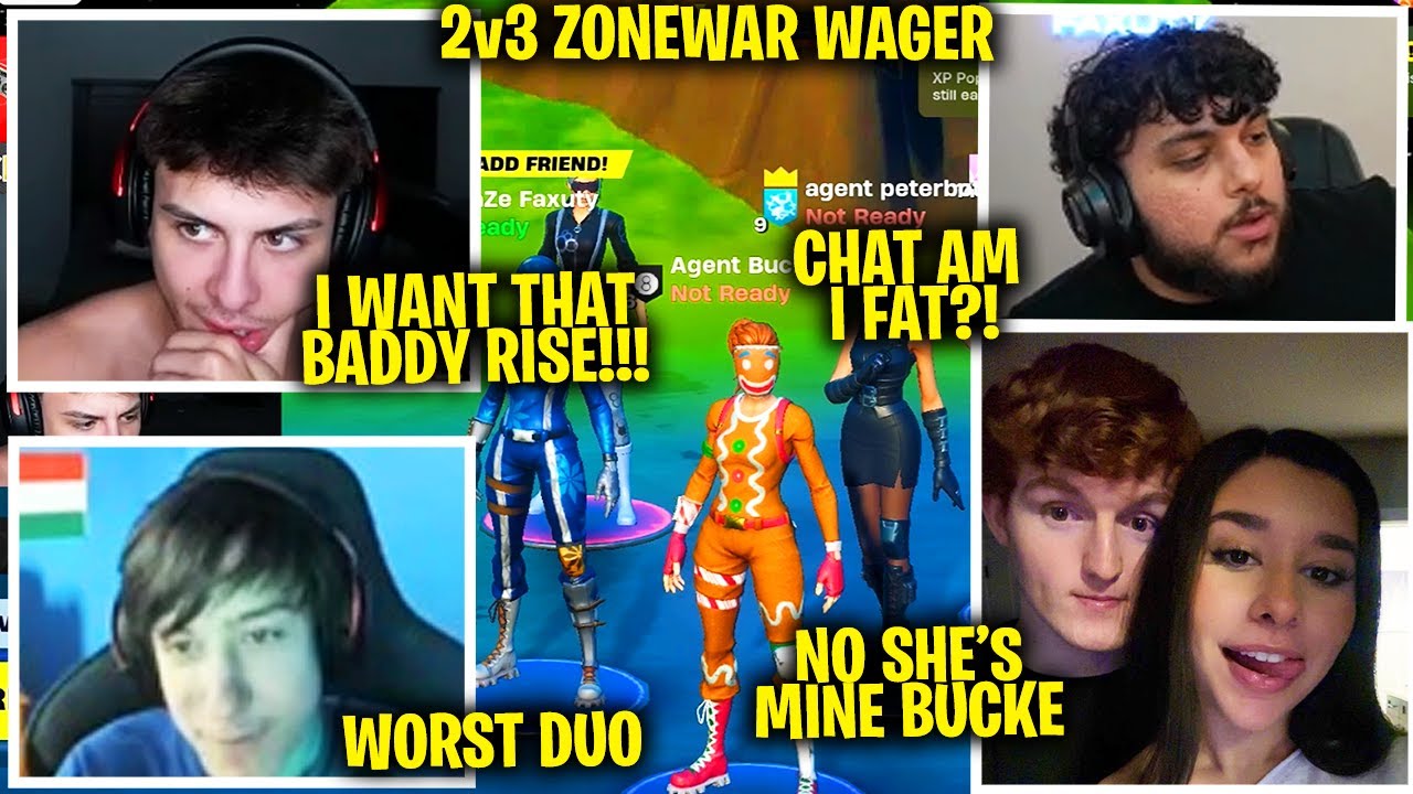 BuckeFPS Wants RISE'S Girlfriend & Duos Up With PETERBOT To Destroy Eomzo & Rise In A Zonewar WAGER!