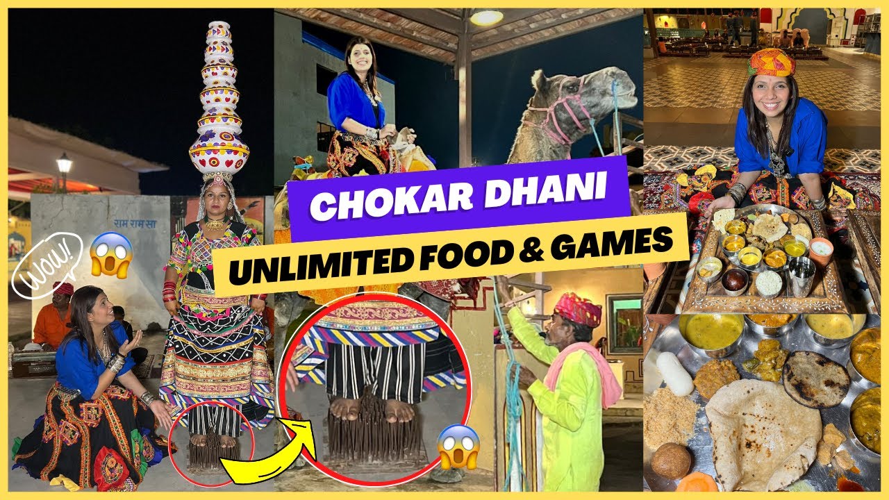 Unlimited 24 + Rajasthani Items & Fun At Chokar Dhani (Raipur Must Try)🔥