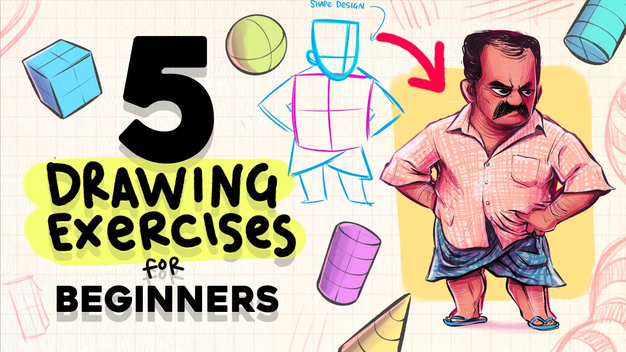 5 BEGINNER Drawing Exercises to IMPROVE Fast (Do these First!)