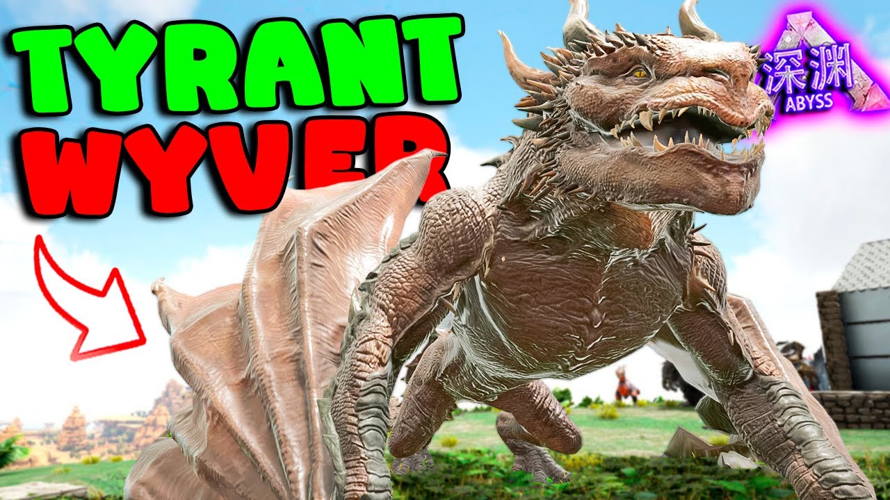 DOMEI UMA TYRANT WYVERN INSANA!! ELA JOGA BOLAS DE FOGO!! - ARK ABYSS #40