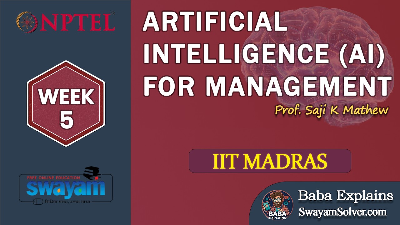 NPTEL Artificial Intelligence for Management Week 5 Assignment Answers | Baba Explains | #nptel