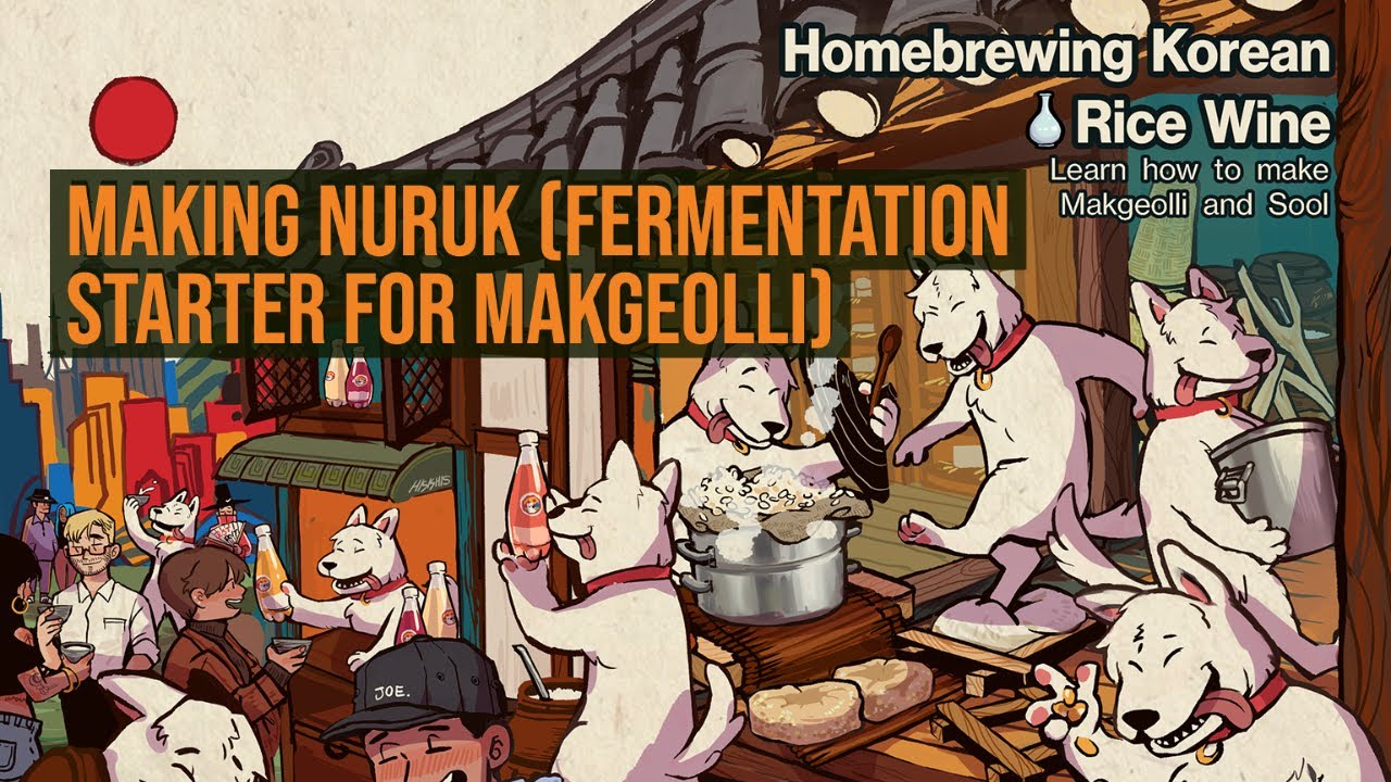 Making Nuruk (Fermentation starter for Makgeolli)