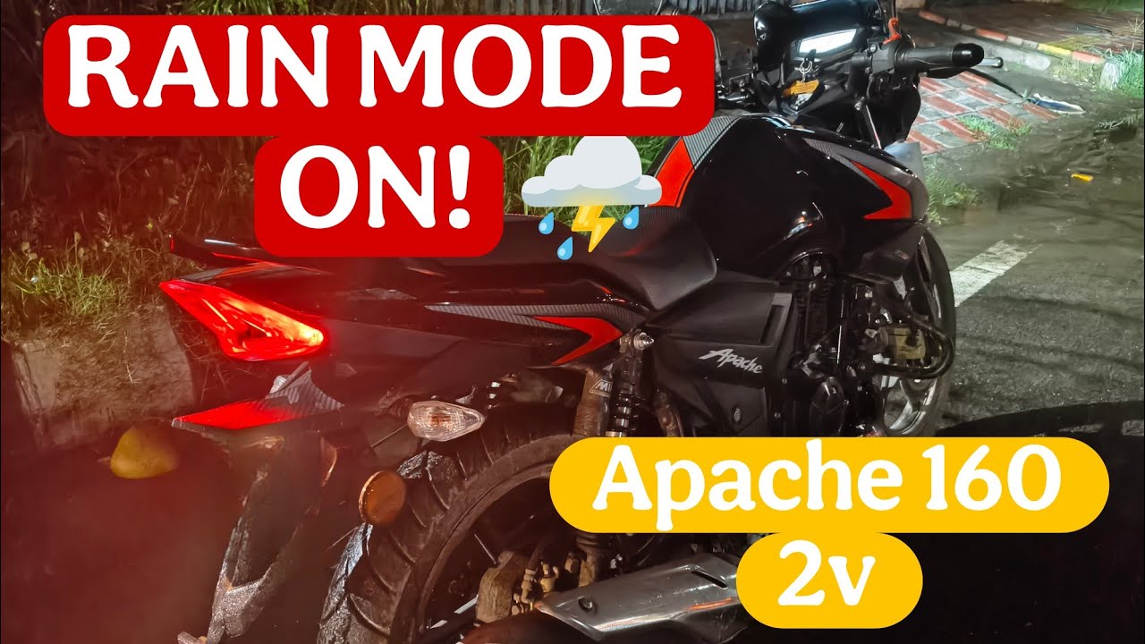 Apache 160 2V Rain Ride |🌧️ | Rain Mode ON!