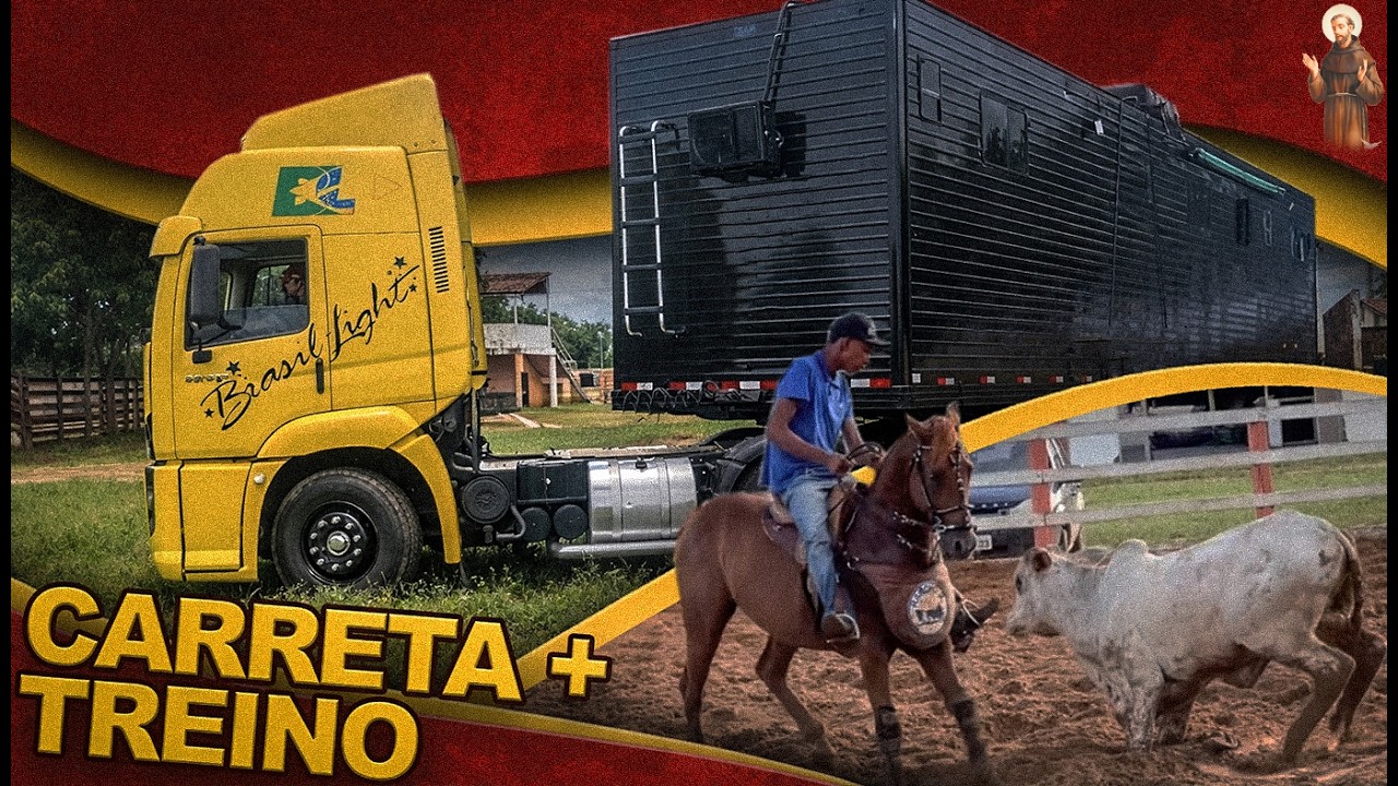 🔥🐎 Treino puxando na Vaquejada + Teste do Cavalo