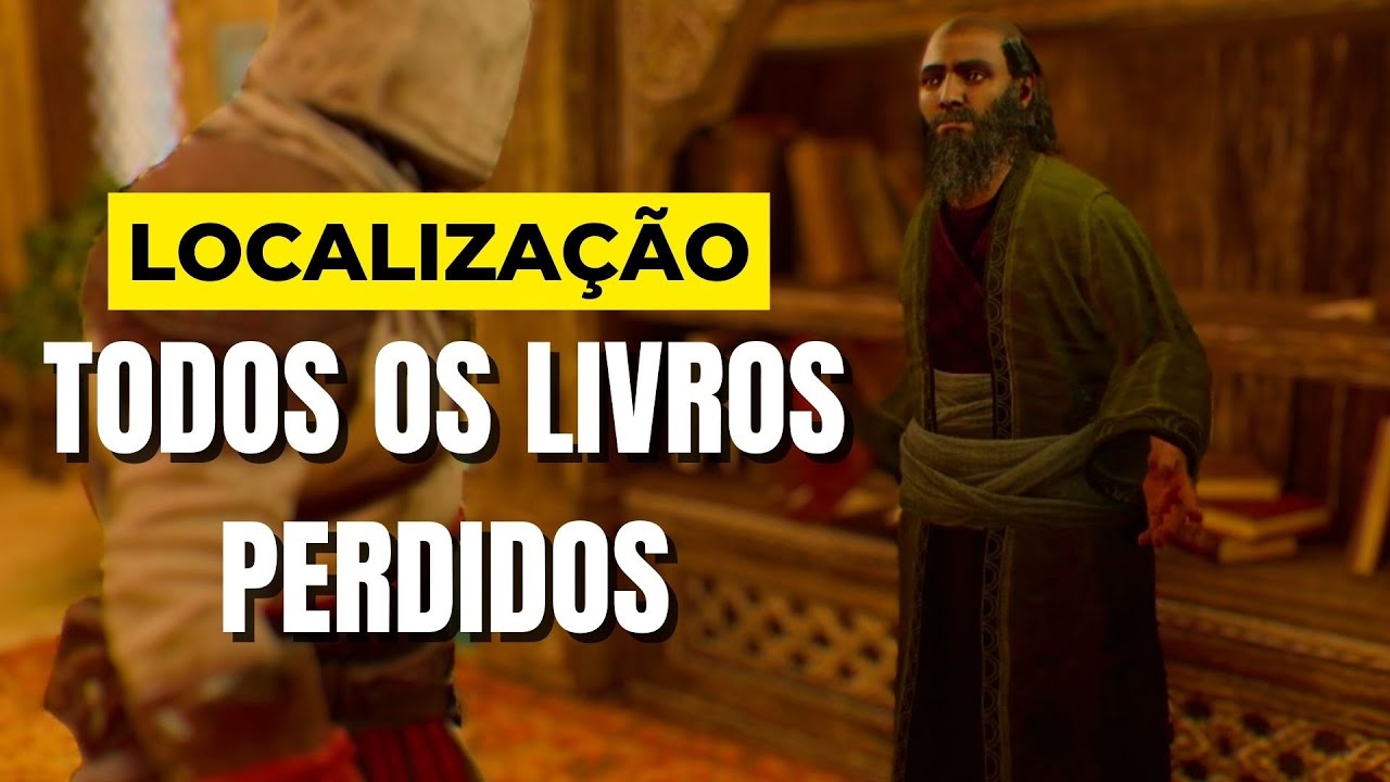 TROFÉU ACADÊMICO LOCALIZAÇÃO DE TODOS OS LIVROS ASSASSINS CREED MIRAGE