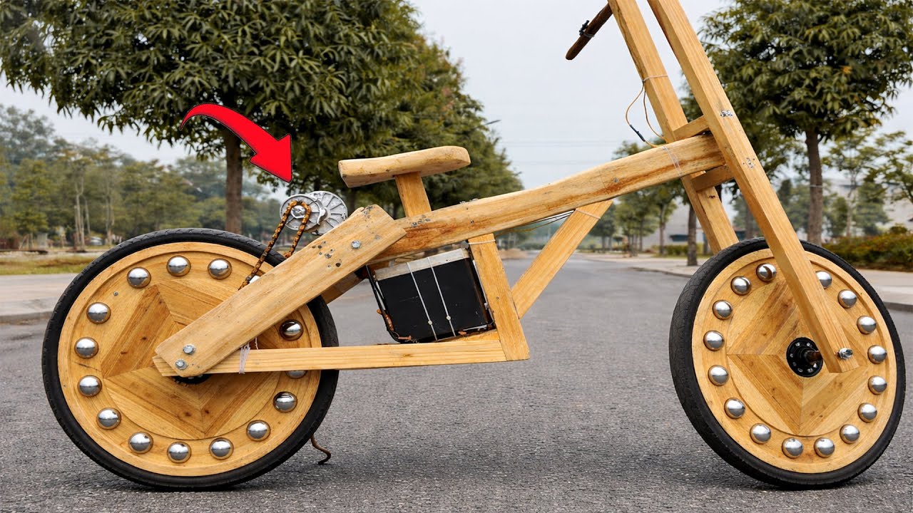 Миллиарды людей не знают, как это сделать! Как смастерить самодельный деревянный велосипед.