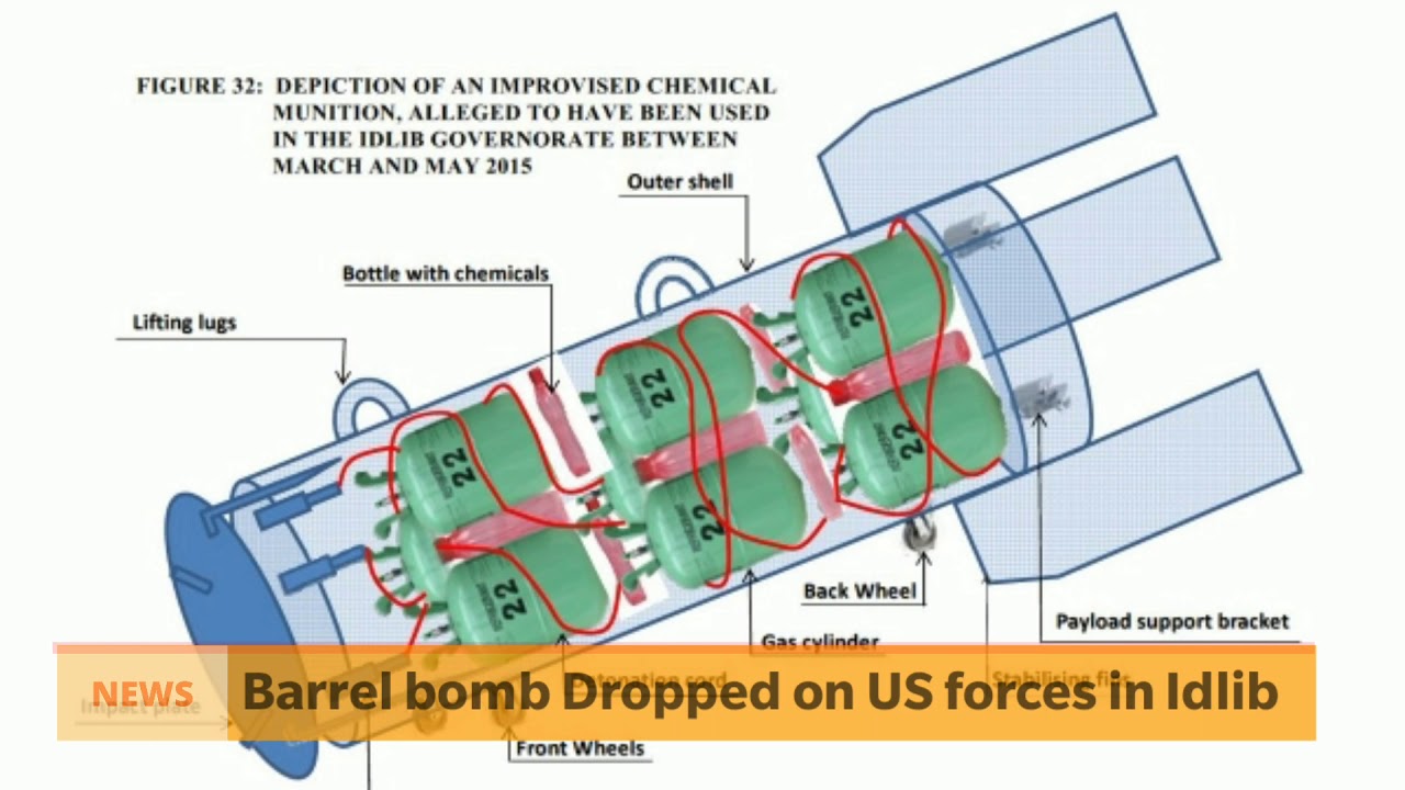 Barrel Bomb Dropped on US forces in Idlib Syria
