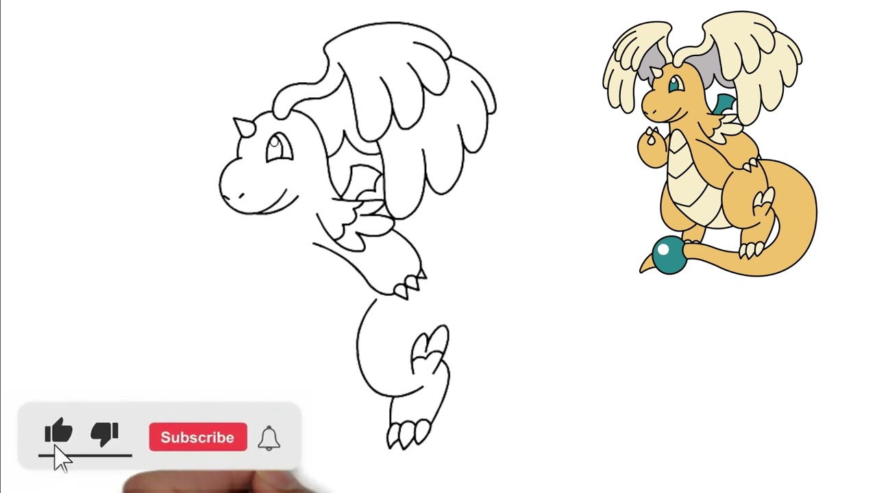 How To Draw Mega Dragonite | Mega Dragonite Drawing | Pokemon