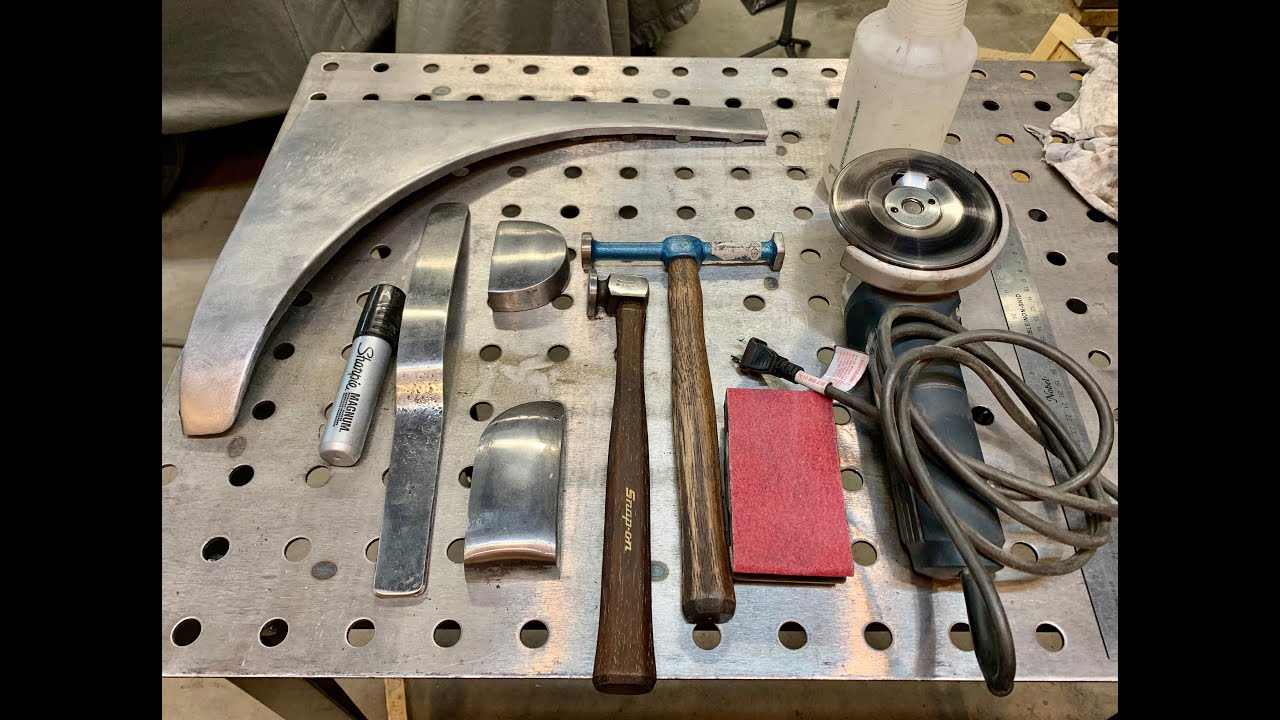 vw split bus Ep2 -planage carrosserie pour un resultat parfait - metal planishing for perfect result