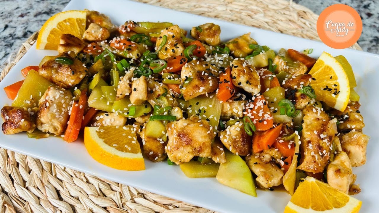Saludable y Económico. POLLO A LA NARANJA CRUJIENTE Sin Harina Comida o Cena en 20 minutos | Addy
