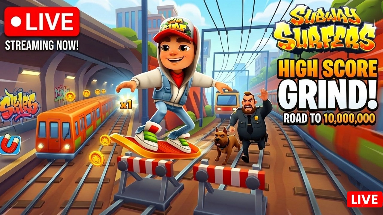 🔴Subway Surfers Live (part:-6) : Can We Break the World Record? 🏆