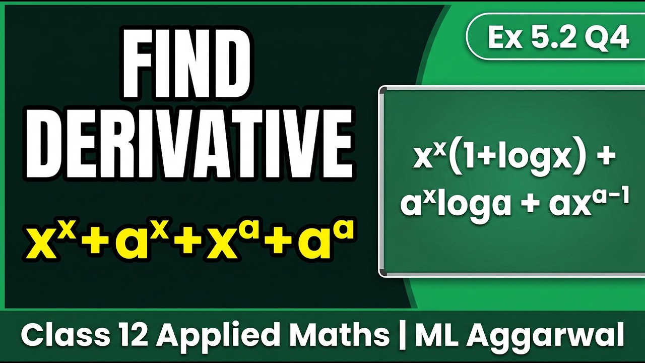 Find the derivative of x^x + a^x + x^a+ a^a  #differentiation, #news , #maths, #class12maths
