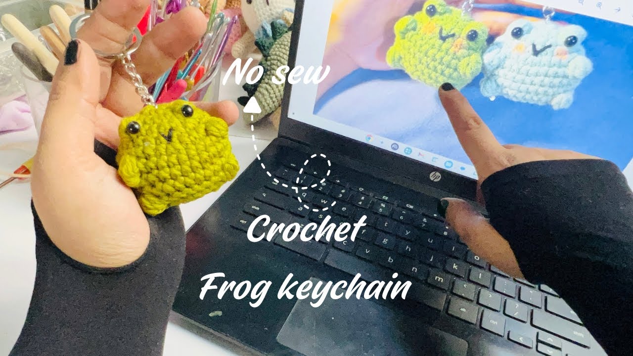 Crochet Frog keychain NO SEW🐸| Cute and easy | Beginner friendly