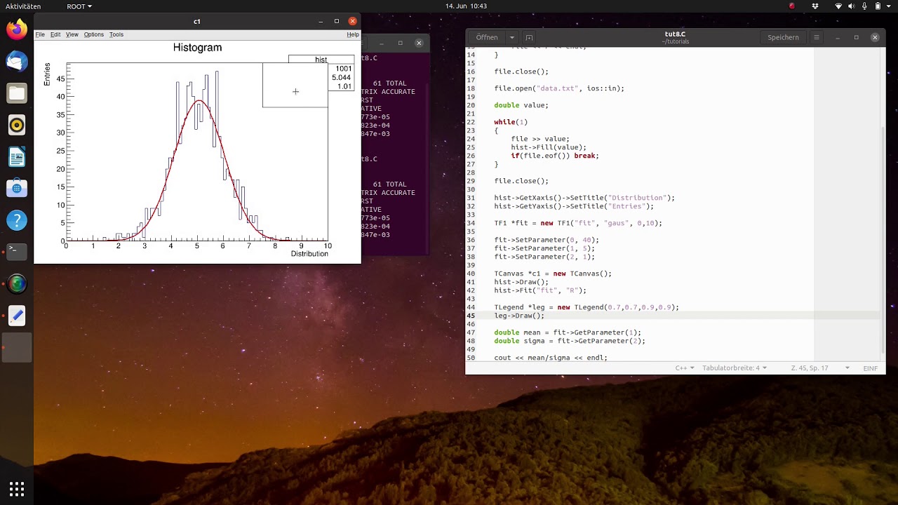 CERN ROOT Tutorial 10: Adding Legend to Canvas