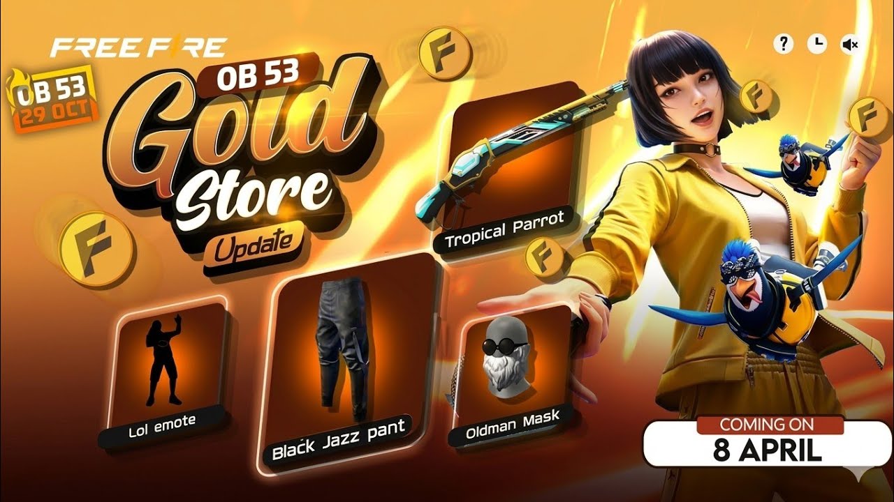 Ob53 Gold Store Update FF 🤯💥 | Classic Jazz Pant Return 2026 | Lol Emote Return | Ff New Event