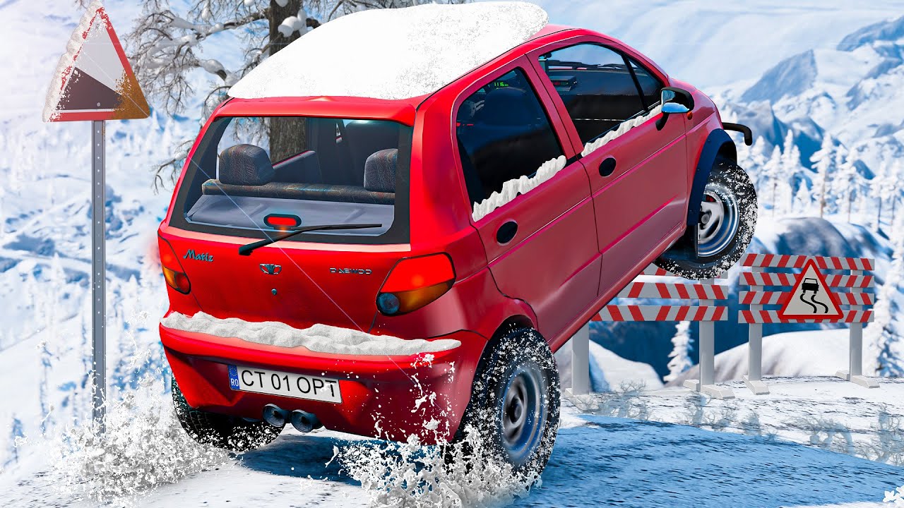 Matiz cu 300 de Cai VS Cele Mai Periculoase Drumuri de Zapada!