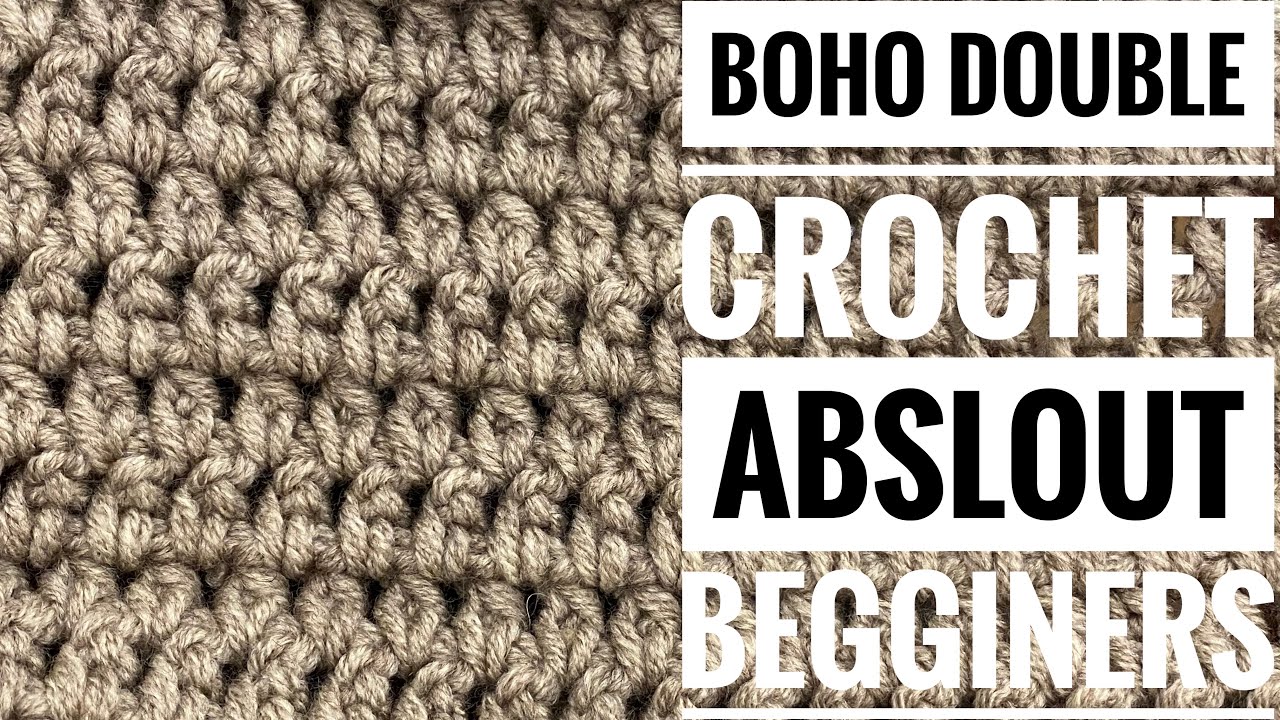 How to Crochet Boho Double Crochet Stitch NEW Exclusive Absolute Beginners How to by NANNO