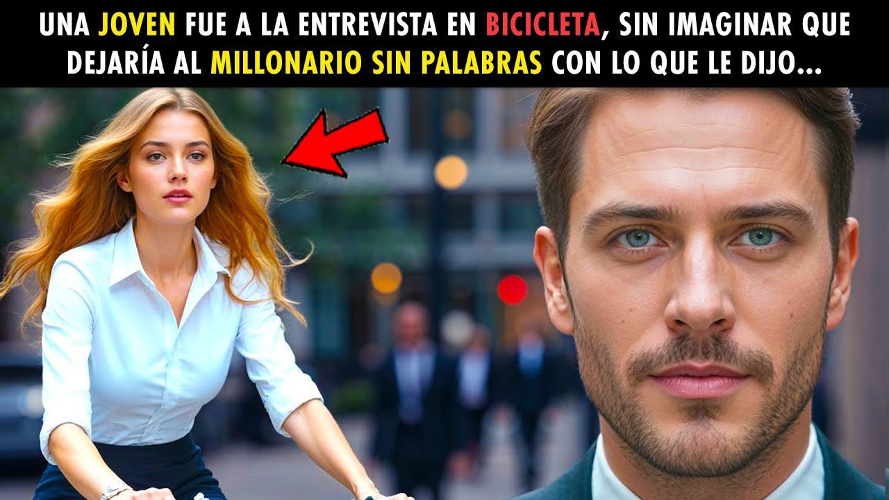 UNA CHICA LLEGÓ EN BICICLETA A UNA ENTREVISTA Y LO QUE DIJO DEJÓ AL EMPRESARIO MILLONARIO EN SHOCK.