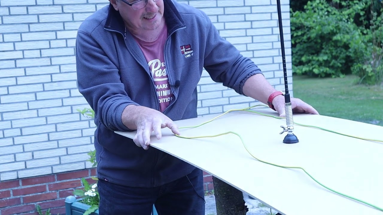 CB T27 Antenne für GFK Wohnmobil Dachmontage vorbereiten.