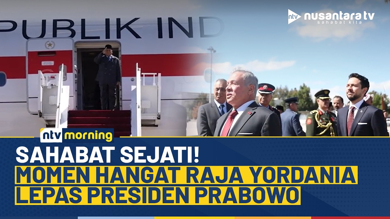 Raja Abdullah II Antar Keberangkatan Presiden Prabowo Subianto di Bandara Militer Marka | NTV