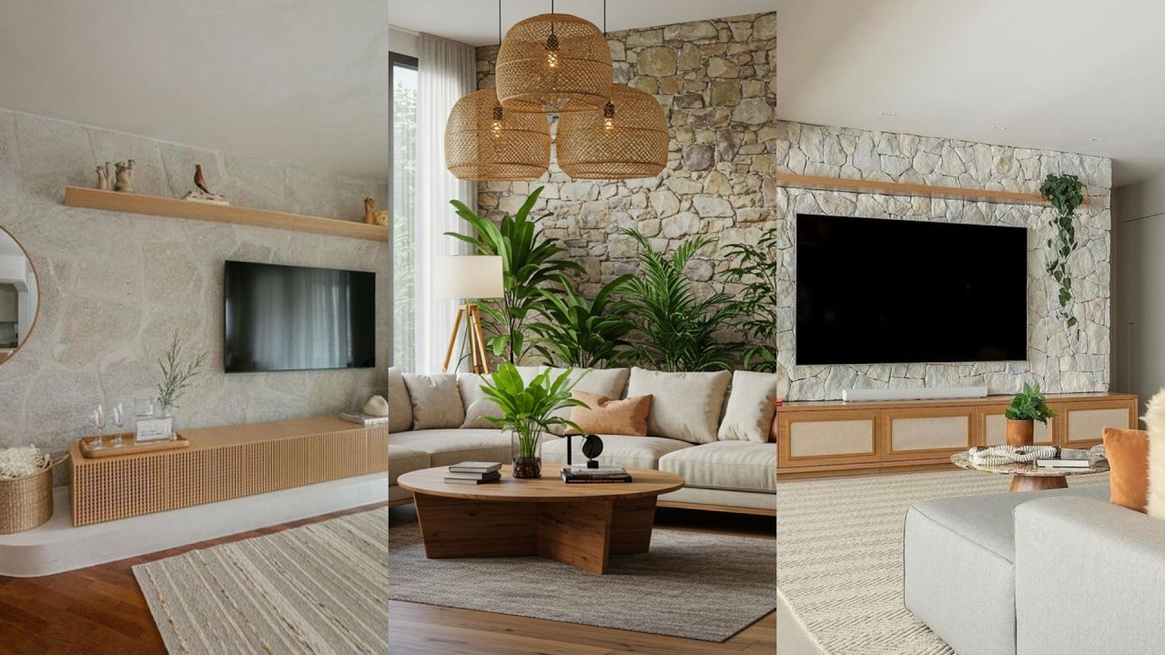 PAREDE DE PEDRA cheia de estilo | TENDÊNCIAS | REVESTIMENTO para a SALA de ESTAR