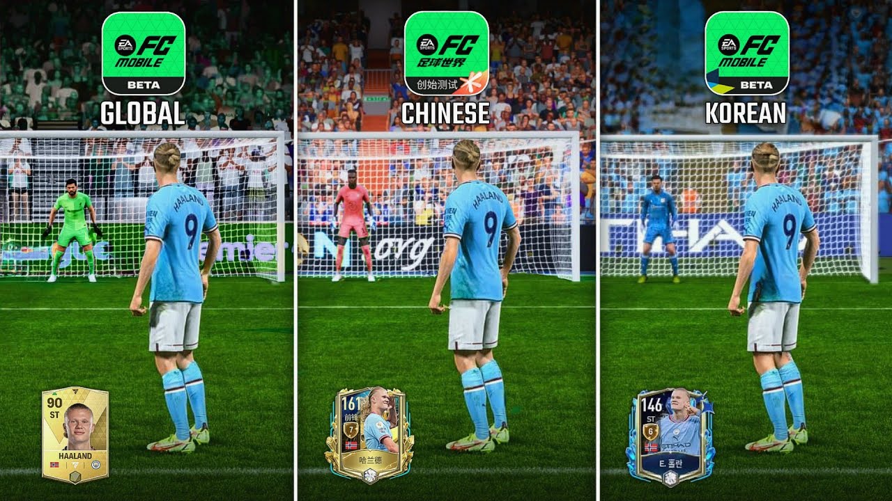 EA SPORTS FC 24 MOBILE GLOBAL VERSION VS TENCENT CHINESE VERSION VS NEXON KOREAN VERSION COMPARISON
