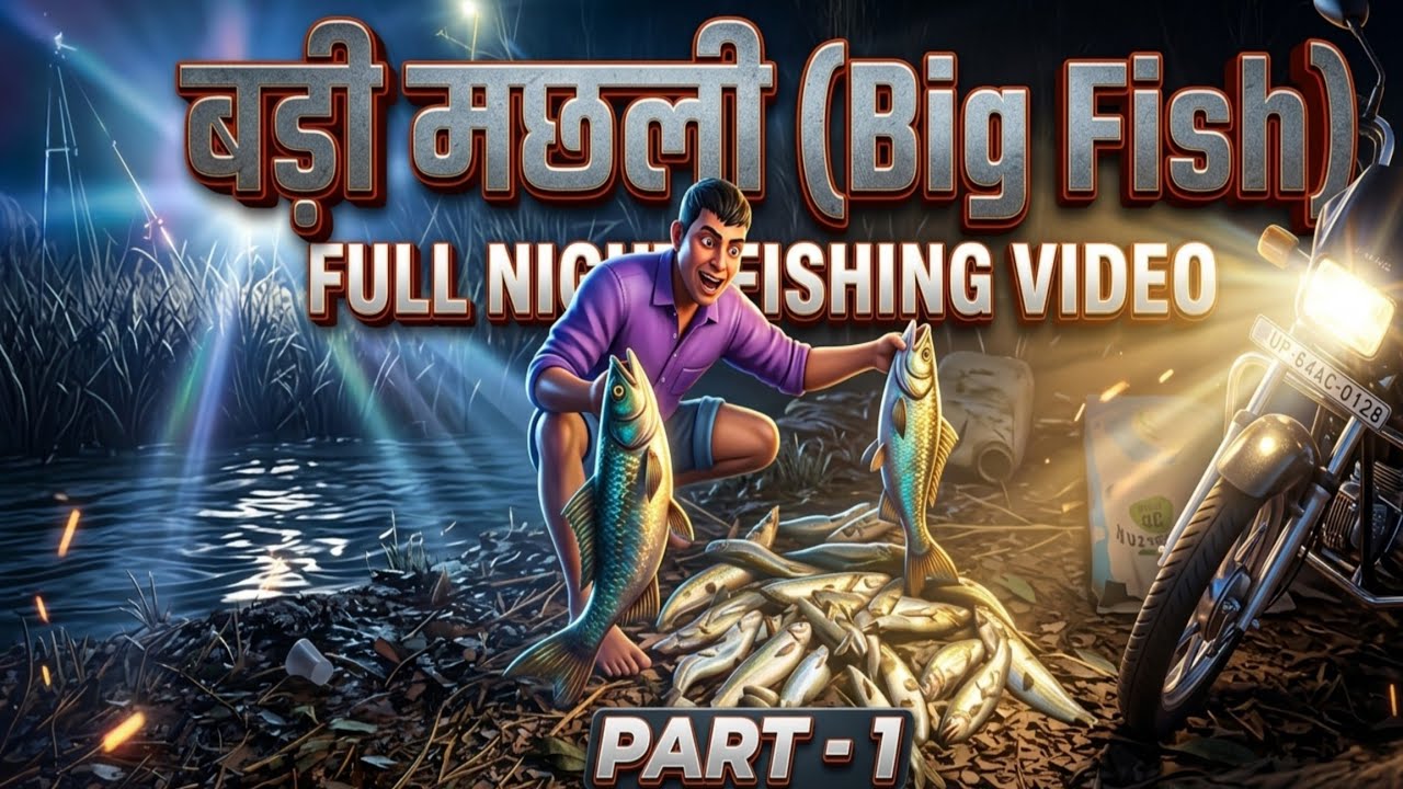 Full Night Fishing In India || Fishing Video Indian River || Fishing Video Indian Village || Part -1
