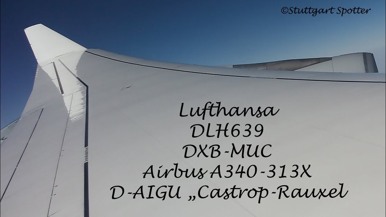 Lufthansa Airbus A340-300 Landing in Munich [HD]