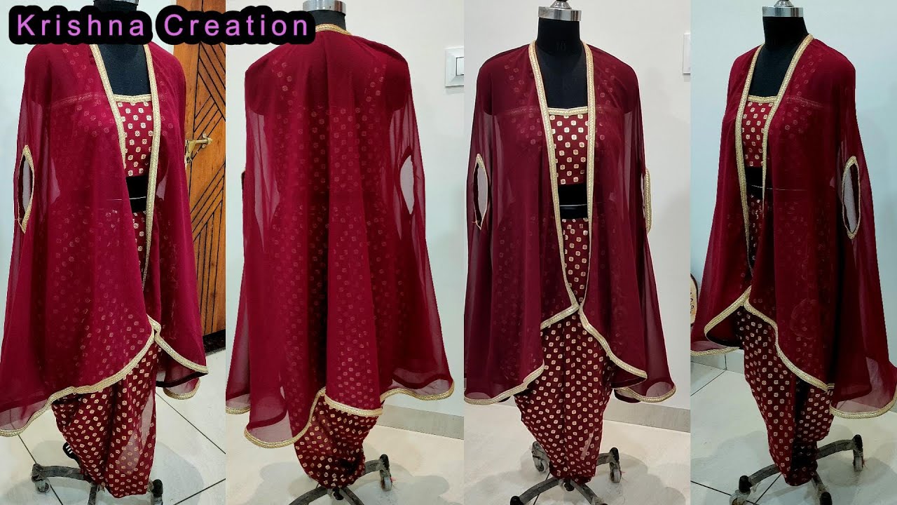 Shrug \Cap \dupatta style shrug \ How to make new style cap\Krishna Creation