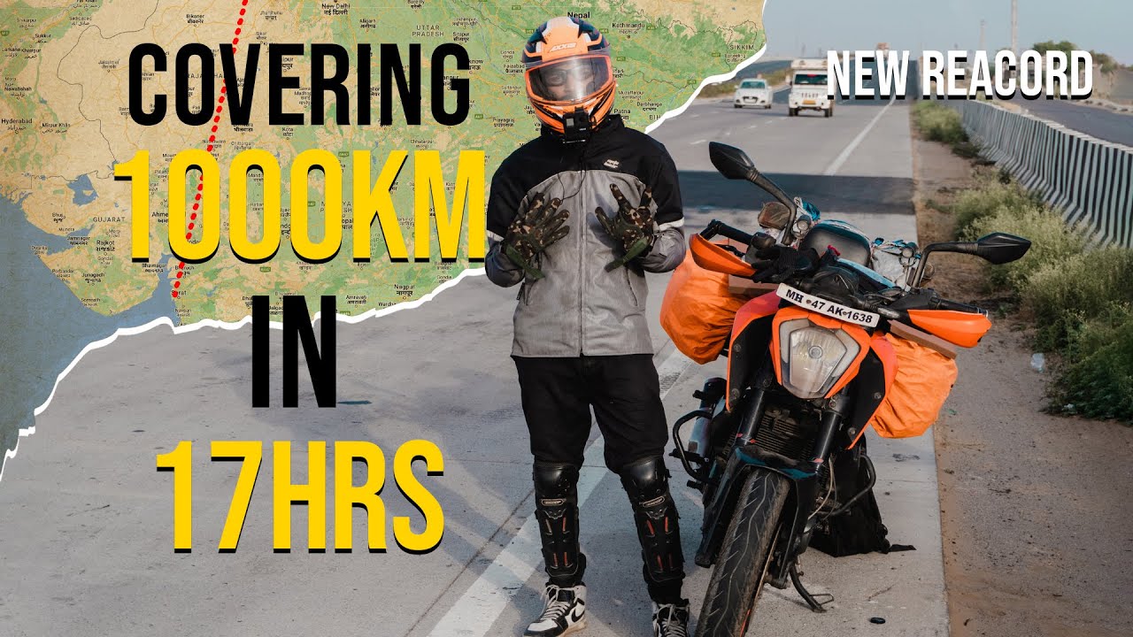 Kashmir to Mumbai | 1000km in 17hrs 😱😱 | *NEW RECORD*