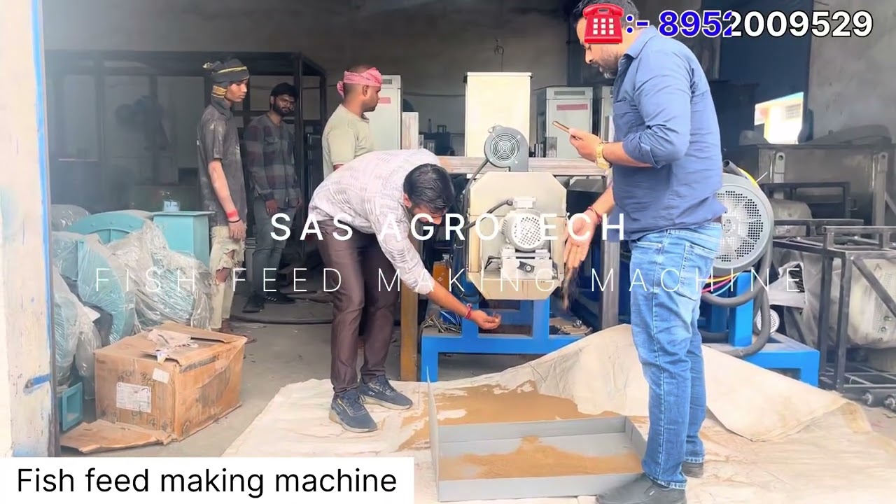 Fish feed extruder, twin screw extruder #sasagrotech #fishfeedmachine #manufacturing #business #feed