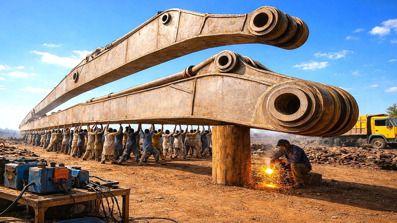 The Extremely Dangerous Repair Process of a Giant Crane in Pakistan!!