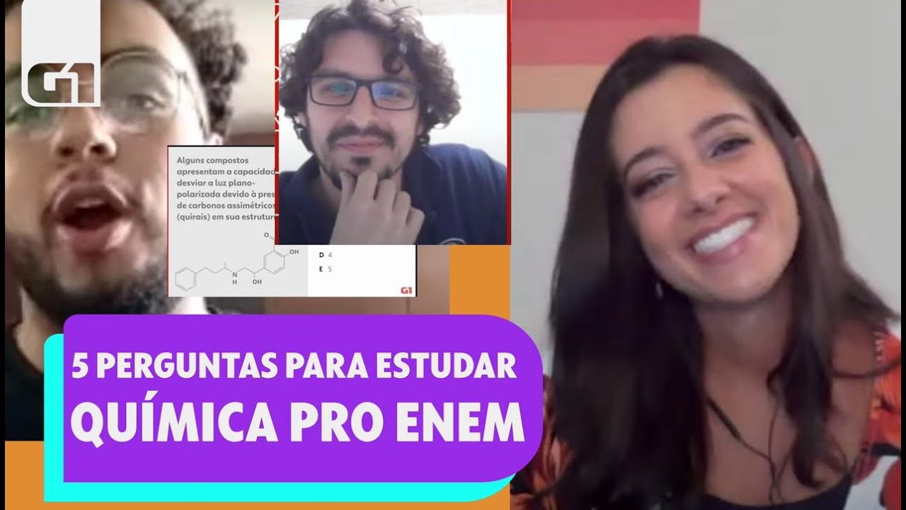 'G1 Enem': professor tira dúvidas de química e desafia aluno com 5 questões