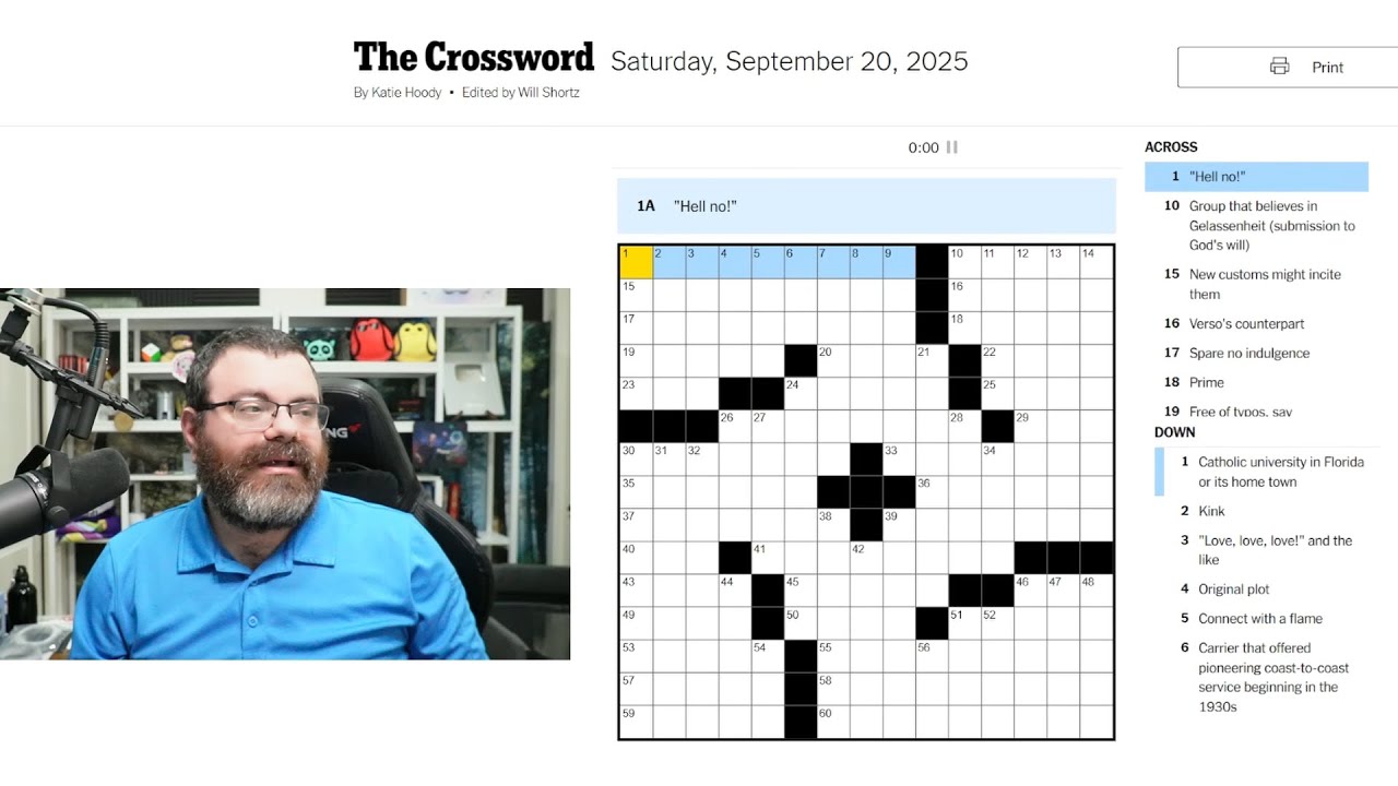 Learning Crossword Week 69 | NYT Crossword Saturday Sept 20th, 2025