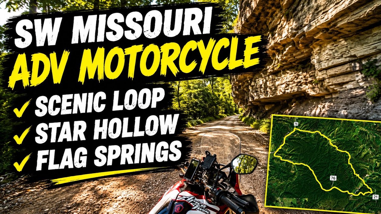 SW Missouri Adventure Motorcycle Loop Star Hollow to Flag Springs Honda CRF250L