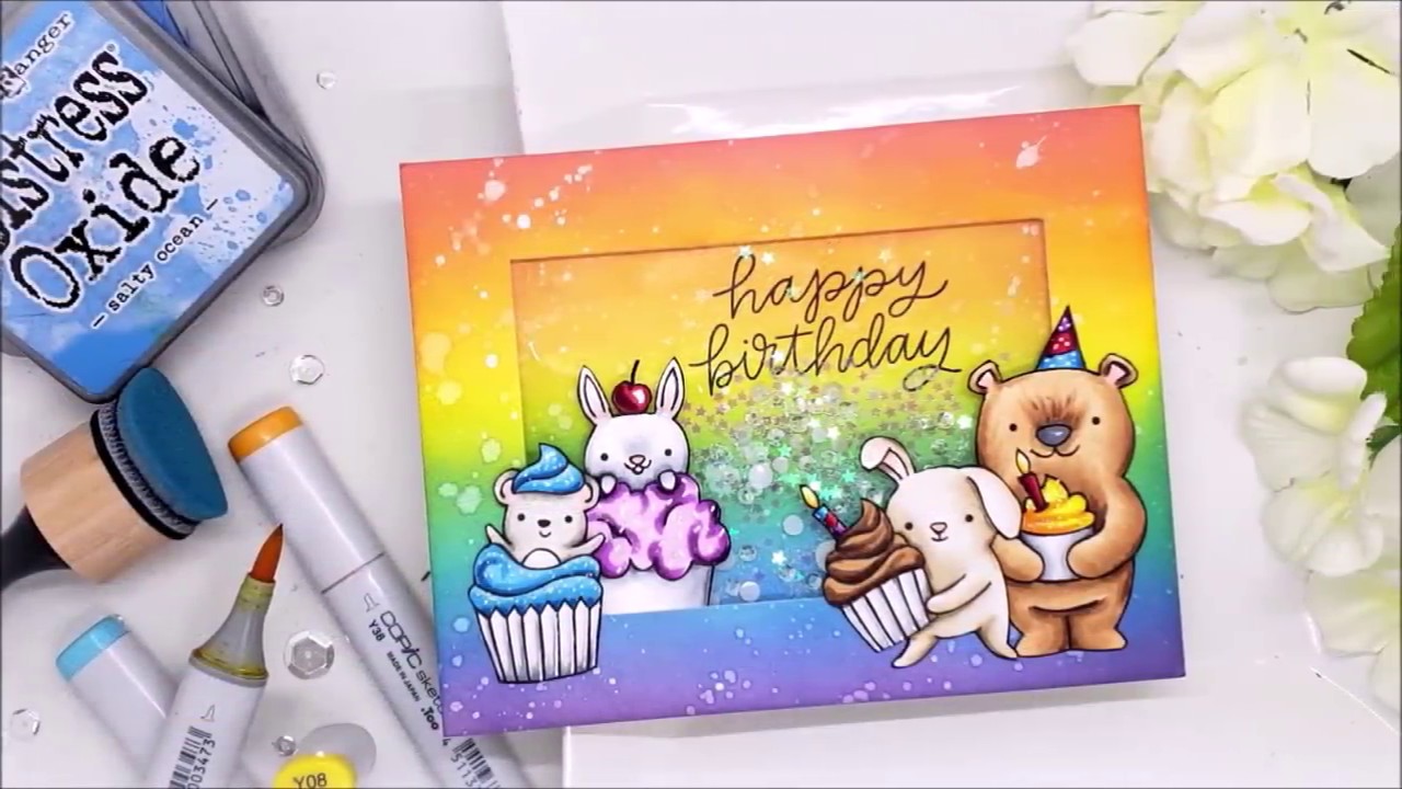 Simple Rainbow Shaker Card