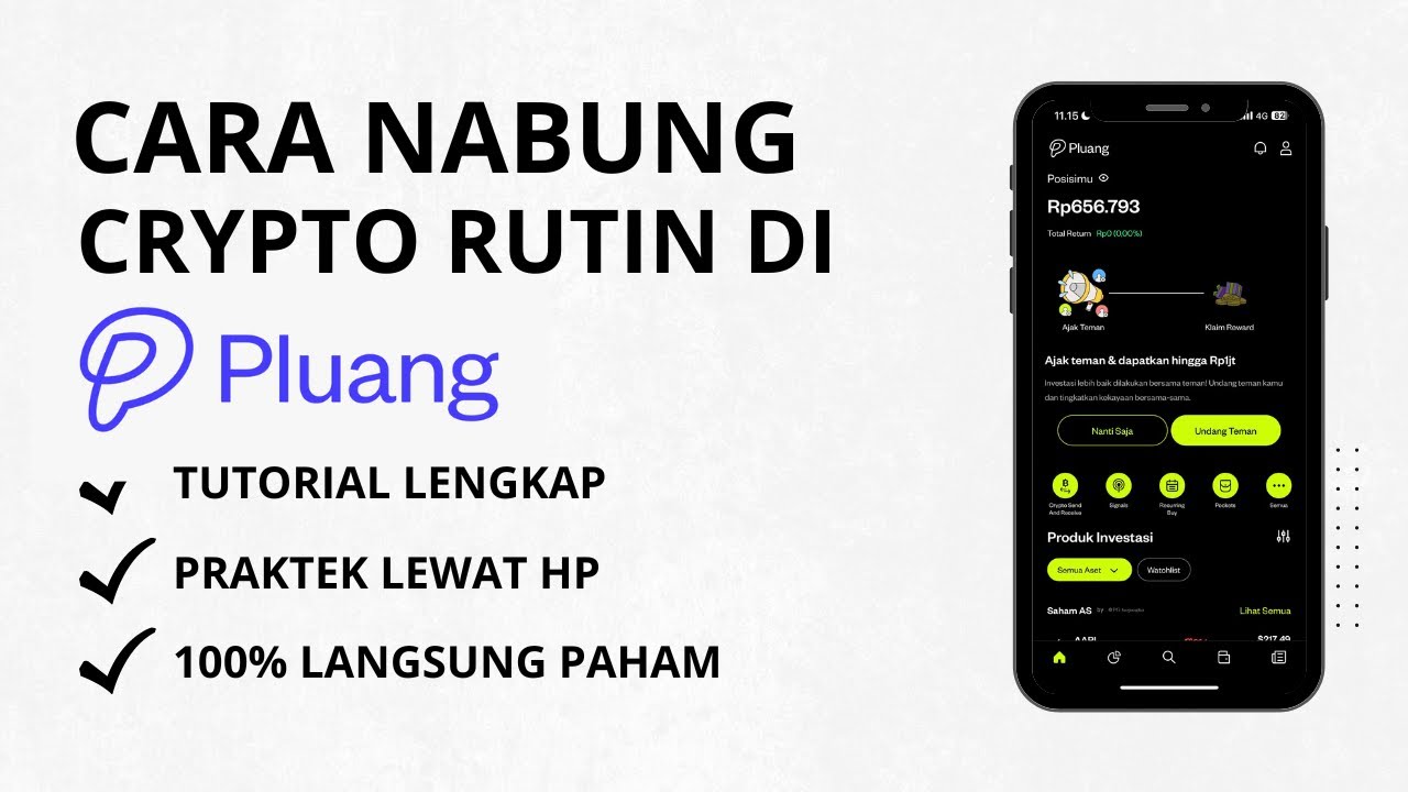 Berhasil ! Cara Nabung Crypto Rutin Secara Otomatis Di Pluang