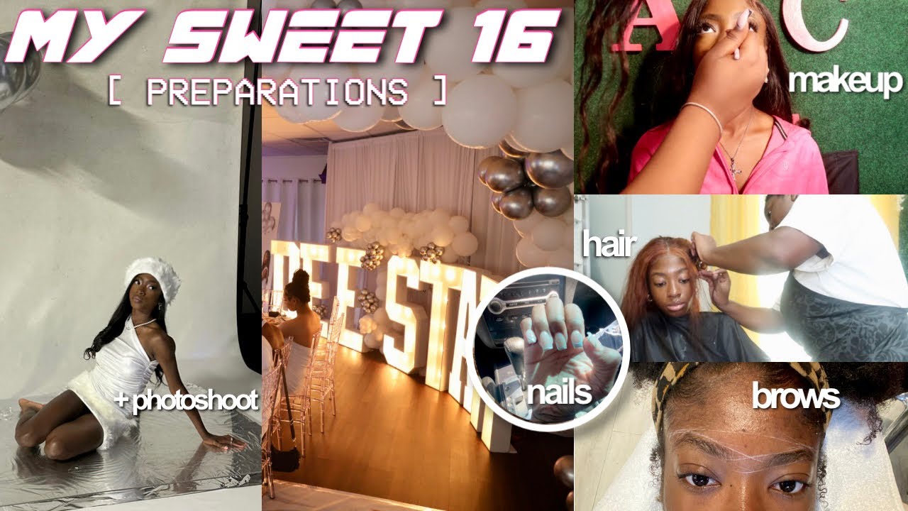 ☆ MY SWEET 16 BIRTHDAY PREPARATION + PHOTOSHOOT | MAKING DRESS, HAIR, NAILS & MORE
