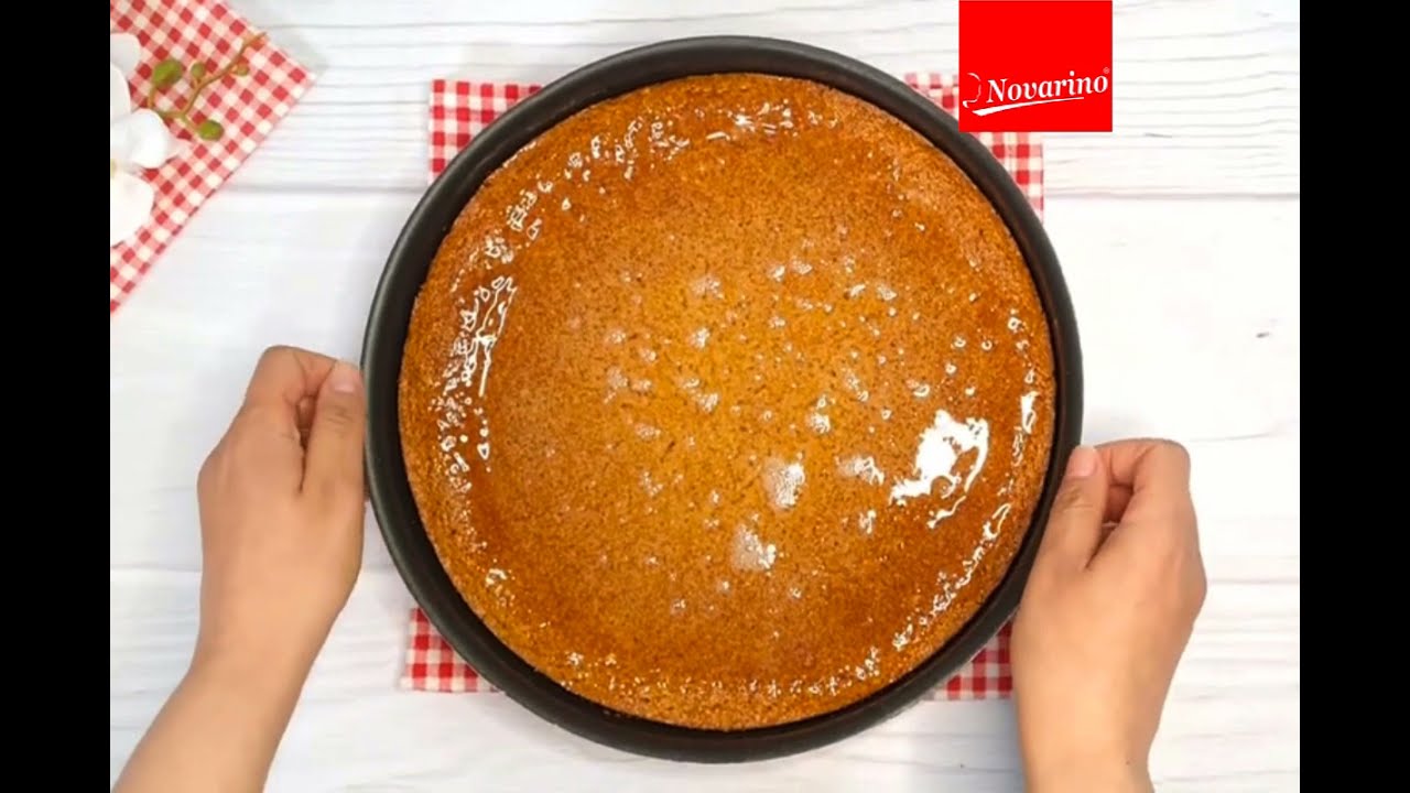 Basbousa preparation, Easy, simple and fast | Novarino Recipe.