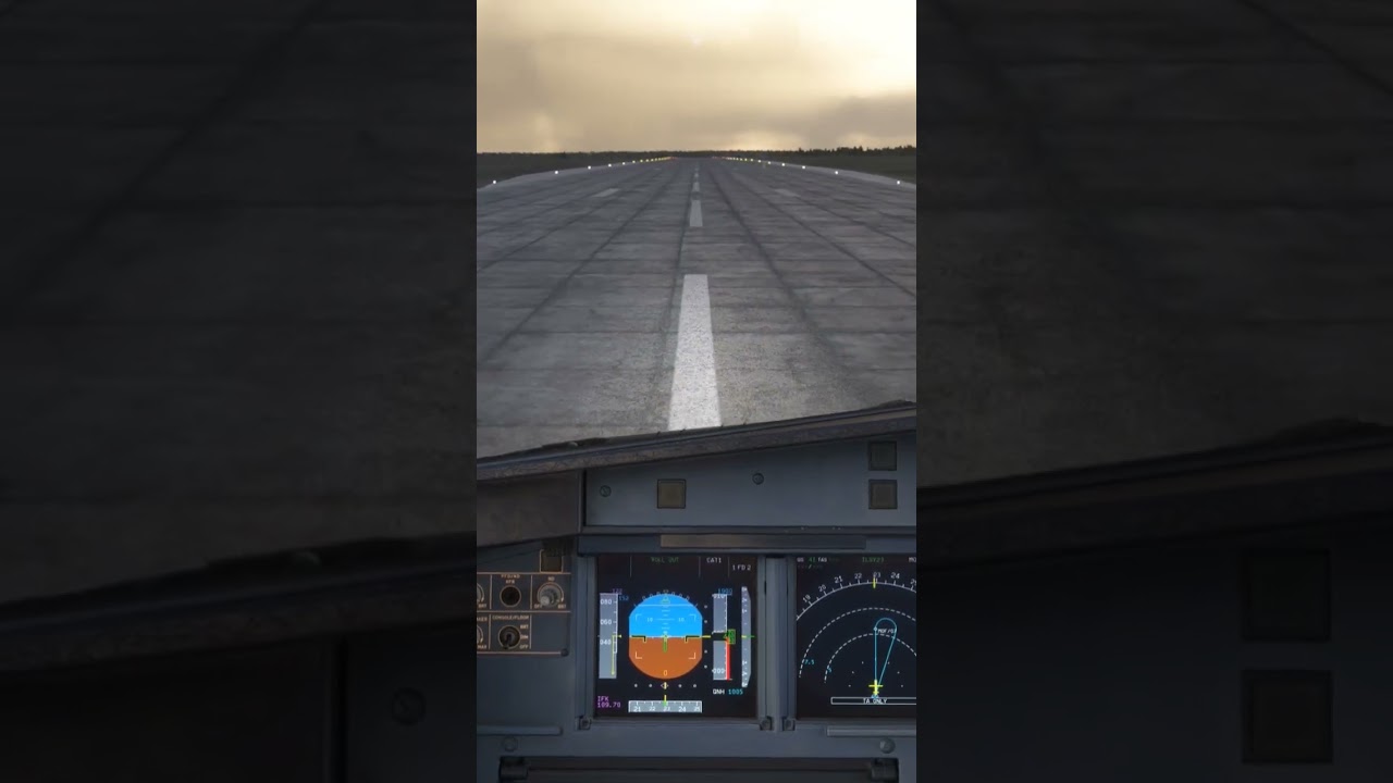 И снова Самара!В этот раз с дождем 🌧️ #fenixa320 #aviation #a320nx #msfs2020 #landing #airport #fly