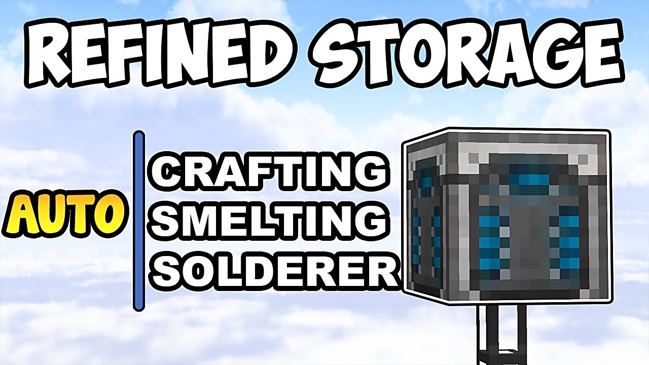 AUTOCRAFTING, AUTO SMELTING and AUTO SOLDERER w/ REFINED STORAGE • Minecraft Mod Showcase
