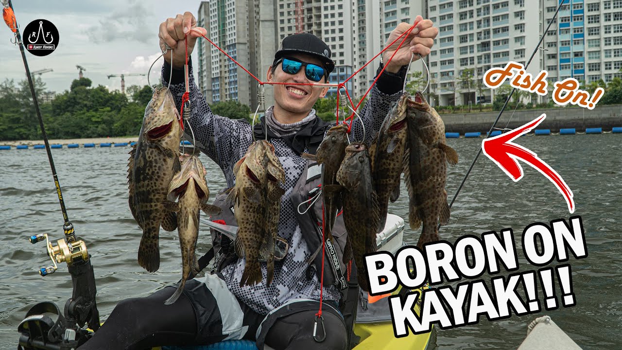 This Spot Full Of Groupers!! x Fish On | Punggol Kayak Fishing | - EP95