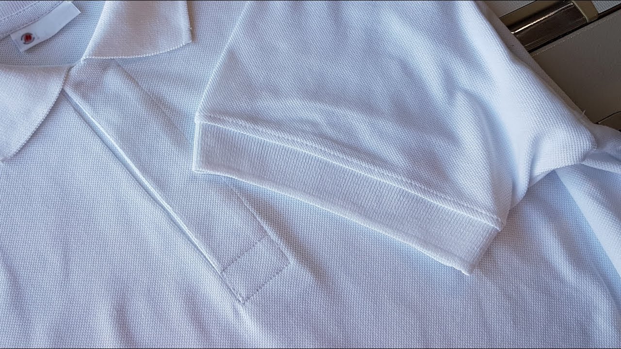 How to sew a Polo shirt lacosta part 1 step by step tutorial. Koszulka polo
