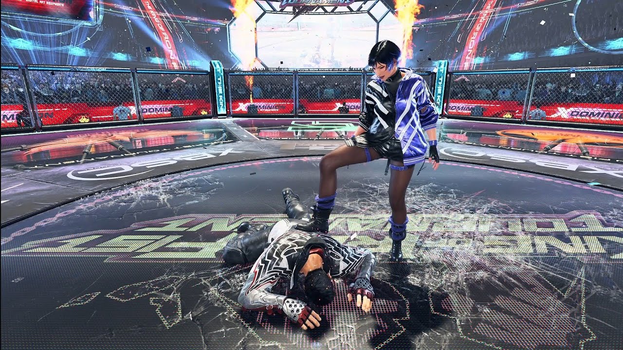 麗奈に完全敗北する仁　逆リョナ reverse ryona 【鉄拳8 Tekken8】