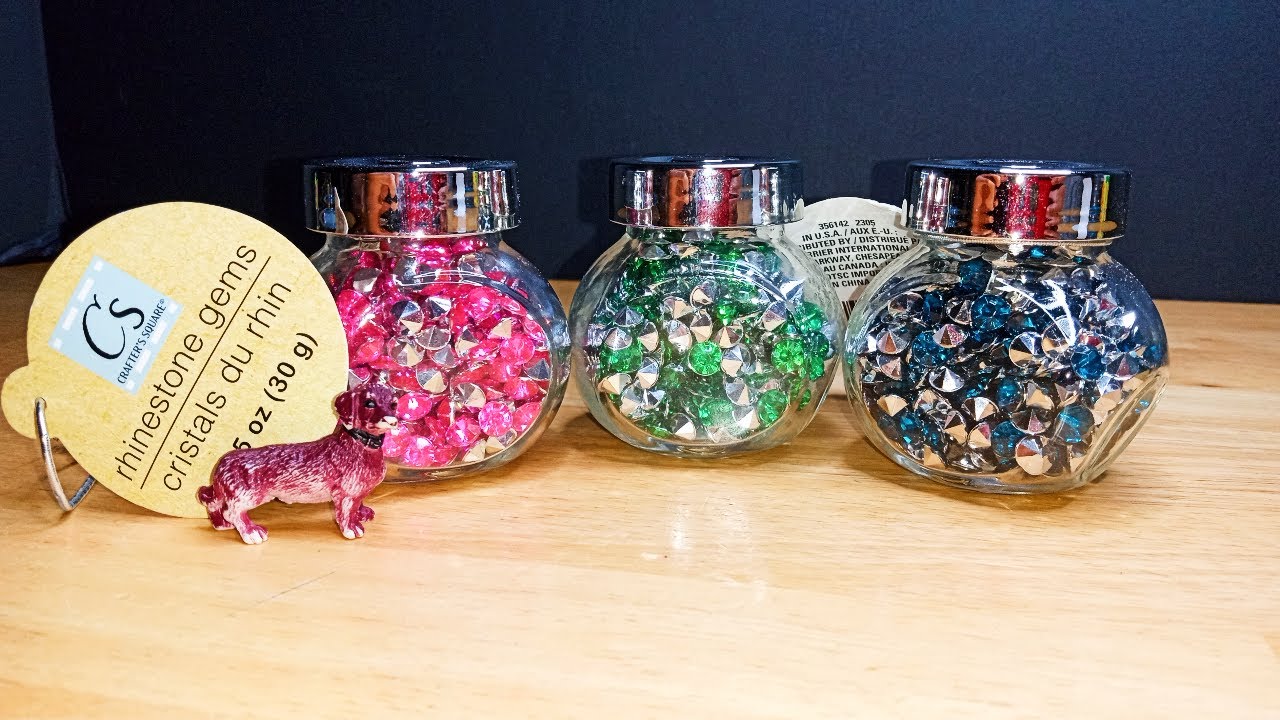 Unboxin Doxin - Crafter's Square Rhinestone Gems Pink Green And Blue